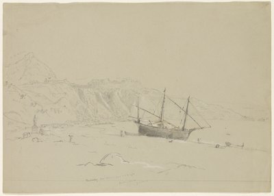 Boat on a Beach near Taormina, Sicily, 1842 by Thomas Cole